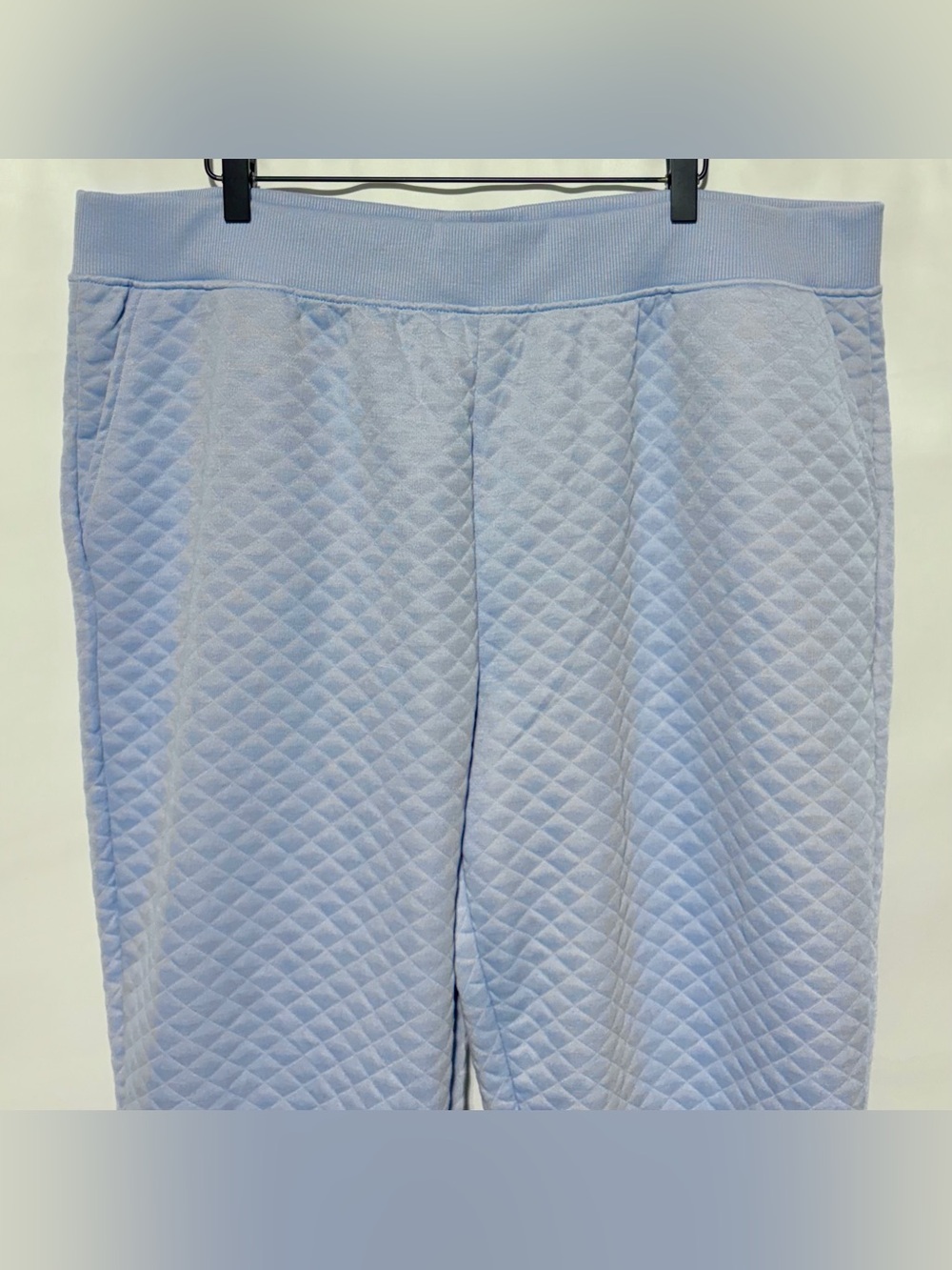 Lands End Quilted Lounge Pants Pull-On Jogger Sweatpants Light Blue Size XXL - Picture 5 of 14